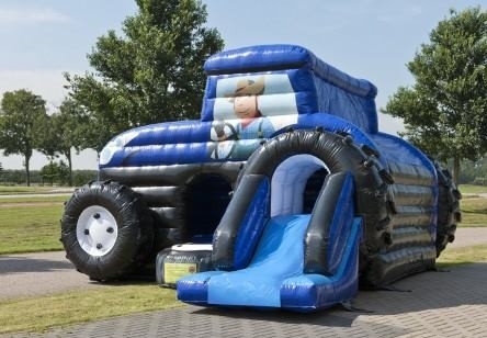 Motyw samochodowy Komercyjna nadmuchiwana zjeżdżalnia Dry Bouncy Games Backyard Party