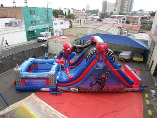 Spiderman Theme nadmuchiwany zamek Combo Bounce House Jumping Bouncer Slide dla dzieci