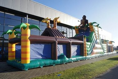 Custom Made Inflatable Jungle Obstacle Course Ognioodporne