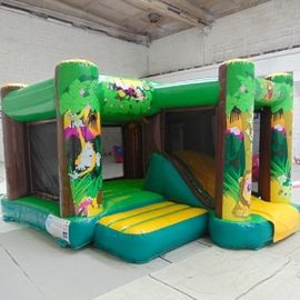 Komercyjne Jungle Inflatable Combo 2 In 1 Combo Bounce House With Side
