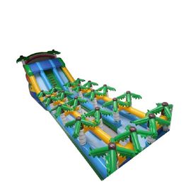 20m Tropical Massive Giant Inflatable Water Slide Green Z palmami