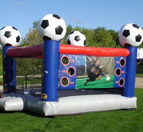Dzieci Sport Gra Piłka nożna Blow Up Bounce Domy z siatką bezpieczeństwa