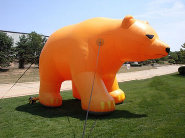 Reklama Inflatable Cartoon Yellow Polar Bear With CE / UL Blower
