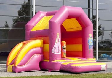 Comercial Inflatable Combo With Mini Dry Slide / Princess Drukuj Moonwalk Bounce House