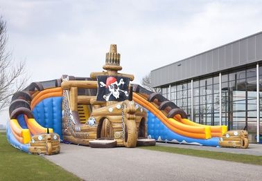 Mega Glijbaan Amazing Giant Inflatable Water Slide, Inflatable Ship Pirate Double Slide