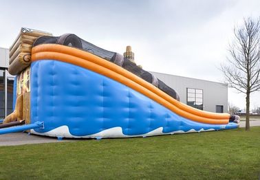 Mega Glijbaan Amazing Giant Inflatable Water Slide, Inflatable Ship Pirate Double Slide