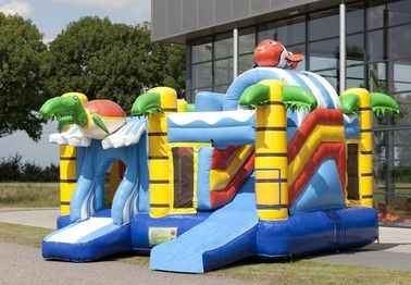 Schildpad Air Inflatable Combo Bouncerów / PCV Plandeka Bounce House Combo