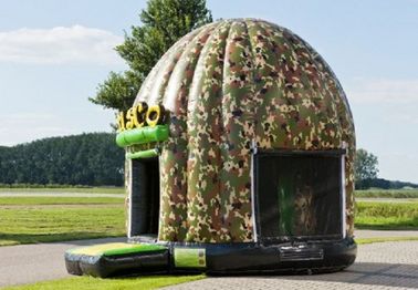 Dostosowane Disco Bouncer House Army, Inflatable Dome Bouncy Combo dla dzieci