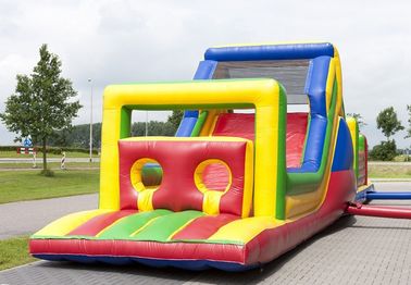17.5m Kids Multi Color Tor przeszkód Bouncy Castles Run For Fun