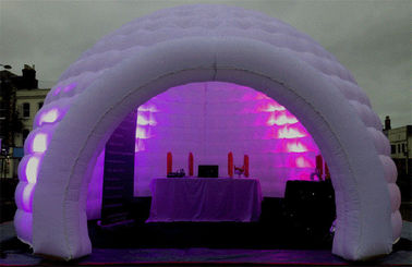 Kosztorysowany zewnętrzny namiot nadmuchowy z oświetleniem LED / nadrukowaną kabiną nadmuchową