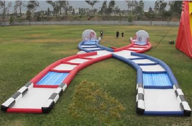 Wspaniałe nadmuchiwane piłki Zorb Race Track PVC / TPU Materiał Nadmuchiwane gry na świeżym powietrzu