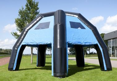 Niebieski duży komercyjny kopuła nadmuchiwany namiot wodoodporny PVC do reklamy