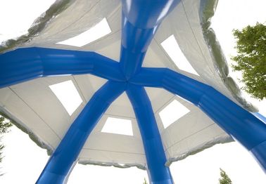 Niebieski duży komercyjny kopuła nadmuchiwany namiot wodoodporny PVC do reklamy