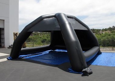 Nadmuchiwany namiot reklamowy czarny Nadrukowany namiot kopułowy na imprezę