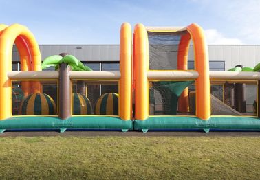 35m Jungle Obstacle Course Temat Inflatable Floating Obstacle Course Z trudnopalnością