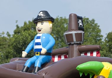Pirate Ballcanon Lovely Inflatable Combo 2 In 1 Castle Bounce House ze zjeżdżalnią