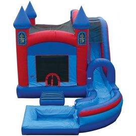 Popularny Blue Kids Party Bouncer Slide Combo z basenem i lądowaniem