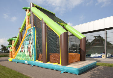 Mega Run Kids Inflatable Przeszkód Gry ze ścianą wspinaczkową