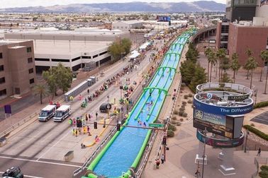 Green Giant Inflatable Water Slide, Crazy Fun 1000 Ft Inflatable Giant Slide