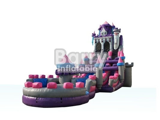BSCI Princess Castle Nadmuchiwane zjeżdżalnie wodne Fioletowy różowy szary kolor