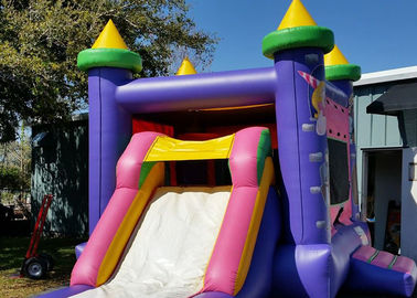 Purple Castle Princess 4 w 1 Combo Bounce House Water Slide Combo Popular