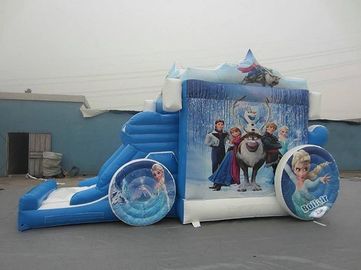 Amazing Frozon Princess Inflatable Combo, Blue carriage Inflatable Bouncer Combo