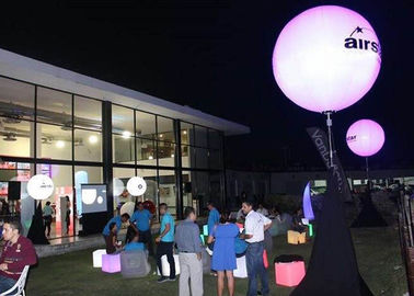 Nocne dmuchane produkty reklamowe, fioletowy nadmuchiwany balon LED do wyświetlania