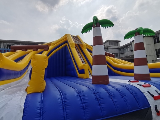 Nadmuchiwany park rozrywki z PVC ze zjeżdżalniami Komercyjny zamek bramkarza