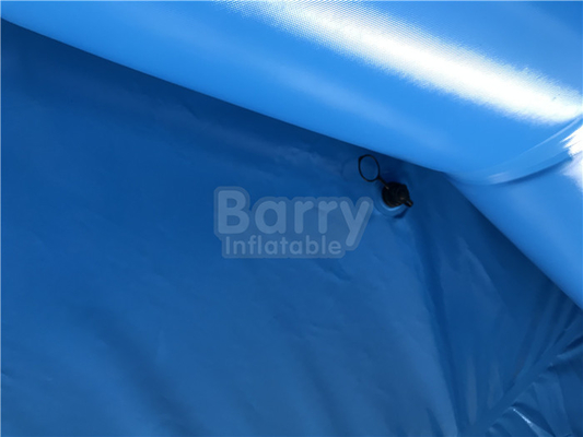 Przenośny basen nadmuchiwany w kolorze jasnoniebieskim z nadrukiem logo pompy powietrza