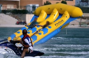 Żółty 0.9mm PVC Nadmuchiwane Fly Fish Nadmuchiwane zabawki łódź dla wody Game