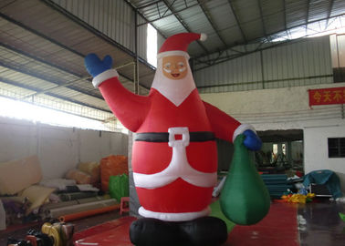 Customzied 6M Inflatable Ssanta Claus, PVC Święty Mikołaj Air Balloon do reklamy