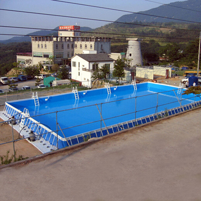 Duży projekt Prostokątna stalowa rama nad basenem naziemnym do zabawy na podwórku