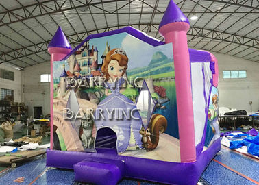 Pink Castle Princess Inflatable Bouncer Slide Combo z materiałem PVC 18 OZ winylu