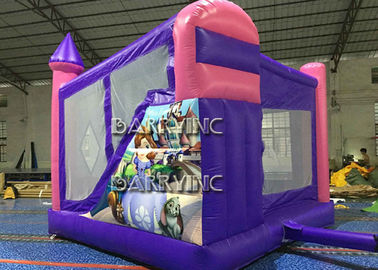 Pink Castle Princess Inflatable Bouncer Slide Combo z materiałem PVC 18 OZ winylu