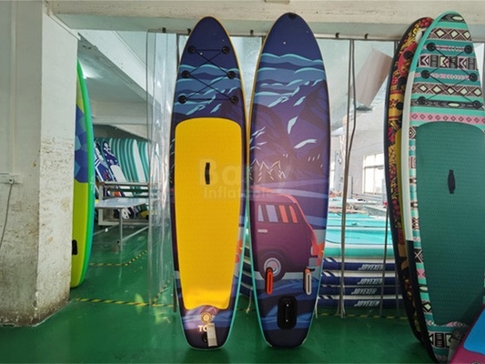 3 płetwy Steady Standup Paddle Board Surf Adventurer Żółty kolor ze wzorem