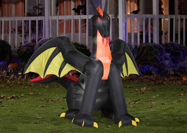 Dekoracja na Halloween 9 Ft.  H Projekcja Inflatable Fire / Ice Dragon With Wings