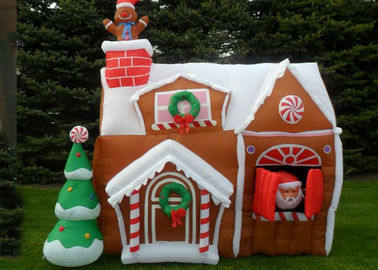 Niestandardowe odbicie nadmuchiwane produkty reklamowe Dom świąteczny na świąteczny festiwal