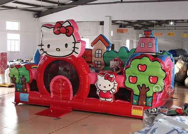 Hello Kitty Nadmuchiwane maluch plac zabaw ze zjeżdżalnią, komercyjnych dorosłych nadmuchiwany zamek