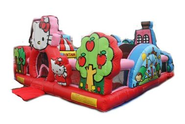 Hello Kitty Nadmuchiwane maluch plac zabaw ze zjeżdżalnią, komercyjnych dorosłych nadmuchiwany zamek