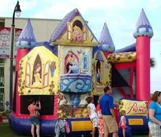 Księżniczka Disney o tematyce nadmuchiwane domy Bounce klasy handlowej dla dzieci