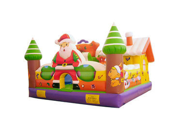 Świąteczny stary nadmuchiwany plac zabaw dla dzieci Zamek bramkarza na reklamę festiwalową Zatwierdzenie CE