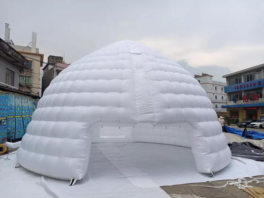 Niestandardowy biały nadmuchiwany namiot imprezowy Duża kopuła Nadmuchiwane igloo
