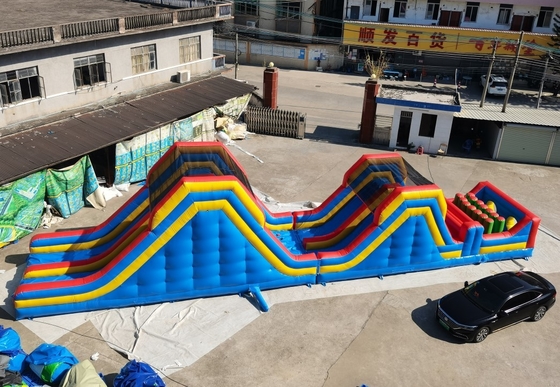 Kolorowy PVC nadmuchiwany tor przeszkód 5k Bounce House dla dzieci i dorosłych