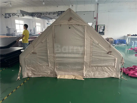Szybko otwierający się nadmuchiwany namiot kempingowy Cotton Air Pole 4-osobowy ruchomy namiot podróżny