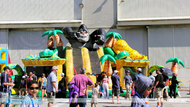 Giant King Kong nadmuchiwane Combo dla dzieci dmuchany zamek ze zjeżdżalnią