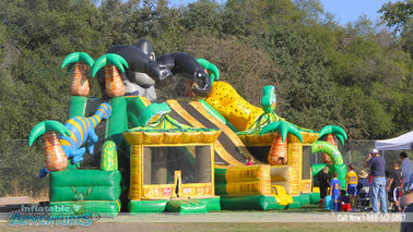 Giant King Kong nadmuchiwane Combo dla dzieci dmuchany zamek ze zjeżdżalnią