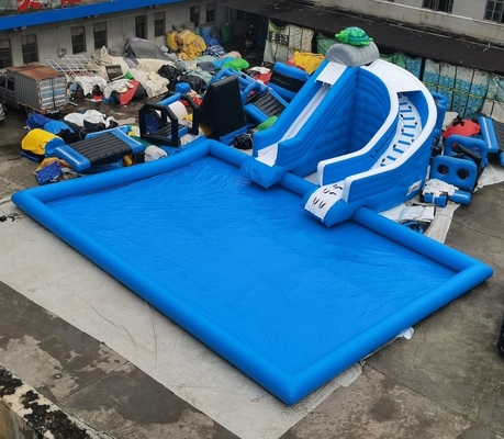 Komercyjna nadmuchiwana zjeżdżalnia z PVC z dużą kombinacją zjeżdżalni basenowej