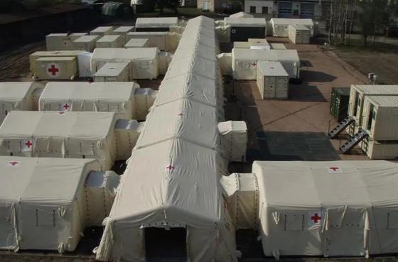 Przenośny nadmuchiwany namiot z uszczelnieniem powietrznym, hermetyczny, duży szpitalny namiot ratunkowy