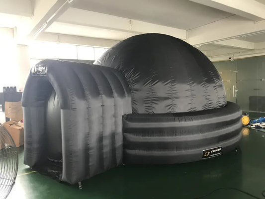Oxford Cloth Air Blow Up Namiot Czarna nadmuchiwana kopuła Projekcja Planetarium Namiot kinowy
