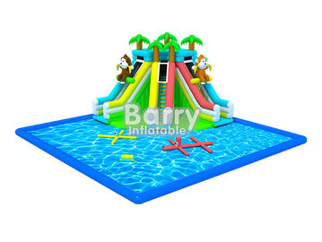 Wyposażenie dla dzieci nadmuchiwany park wodny, nadmuchiwany park basenowy nadmuchiwany dla dżungli OEM / ODM